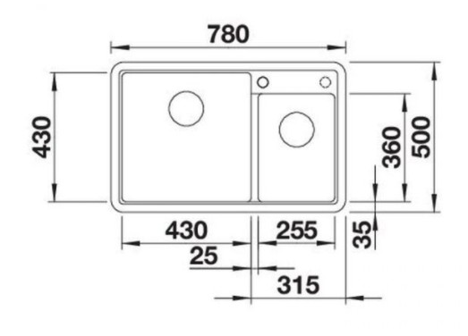 Evier 1 1/2 bassin Blanco 526226/** detail 1