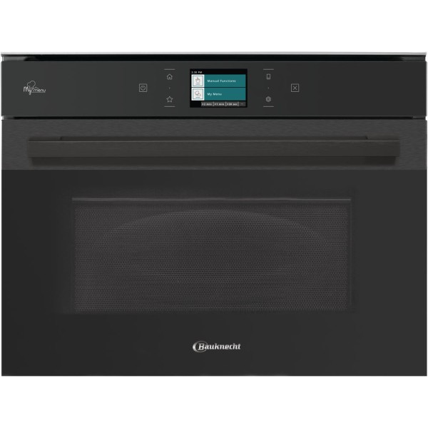 Combi : four + micro-ondes + vapeur Bauknecht EMPK9P645BM / ZWART vooraanzicht