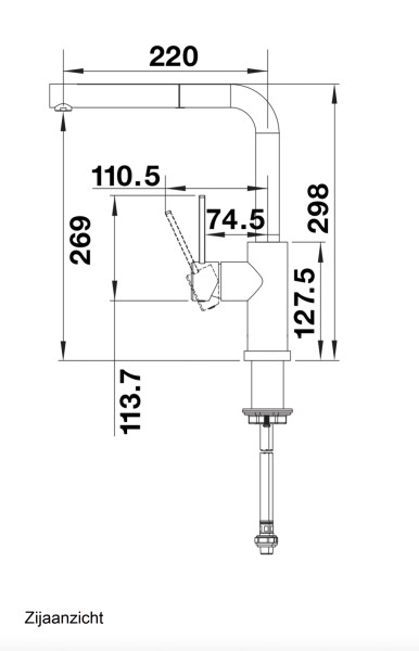 Robinet mono-commande Blanco 526180/actie** detail 1