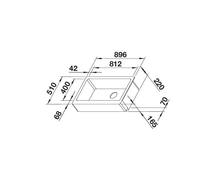 Evier 1 bassin Blanco 526102 detail 1