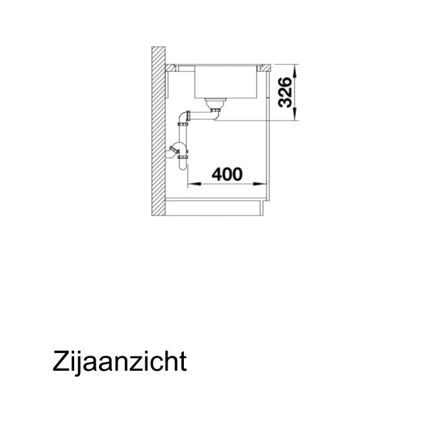 Enkele spoelbak Blanco 516639 detail 2
