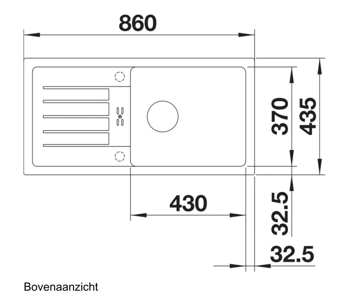 Evier 1 bassin Blanco 526082/° detail 1