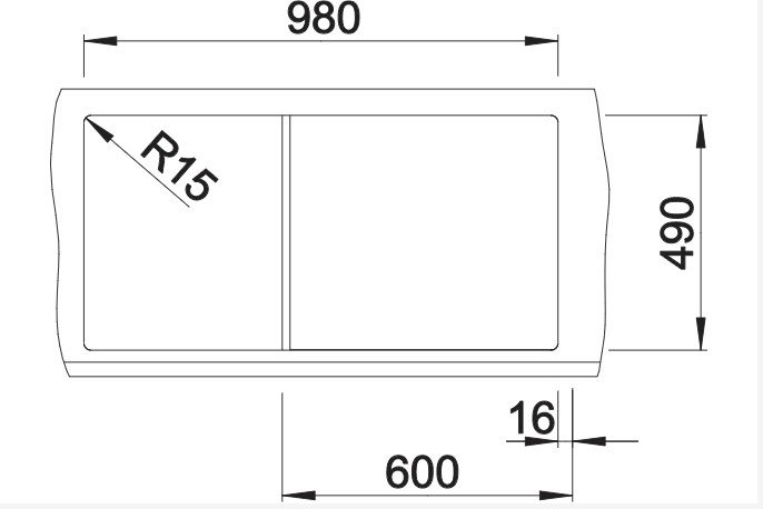 Evier 1 bassin Blanco 526062 detail 3