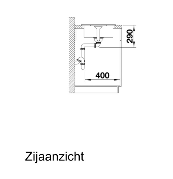 Enkele spoelbak Blanco 526079 detail 2