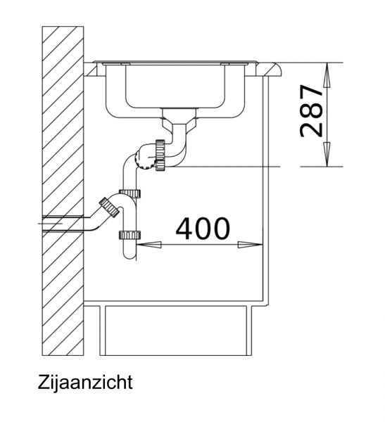 Anderhalve spoelbak Blanco 516676 detail 2