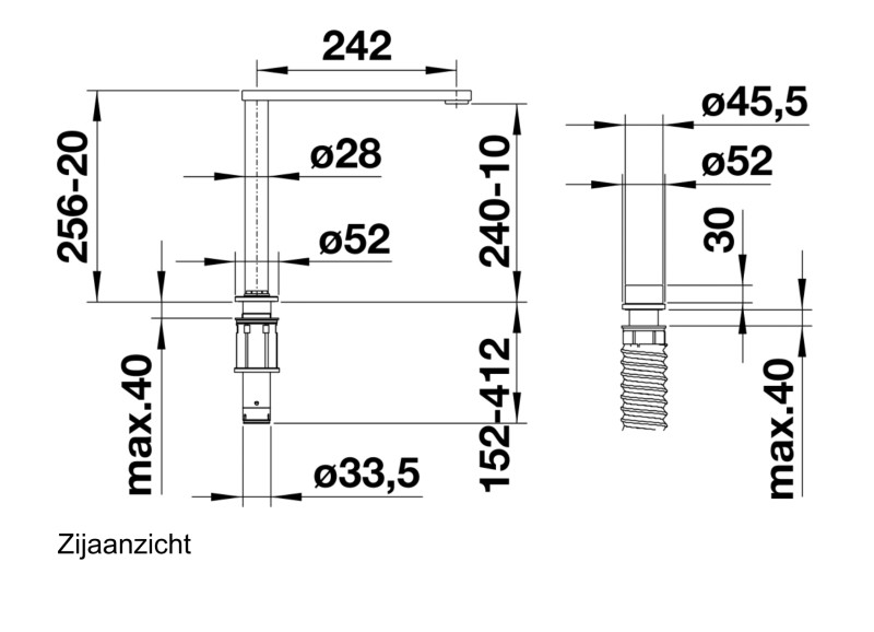 Eéngreepskraan Blanco 516672 detail 1
