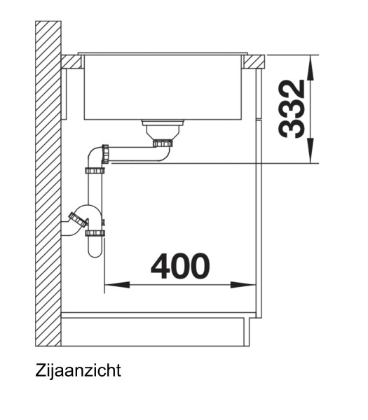 Enkele spoelbak Blanco 526009 detail 2