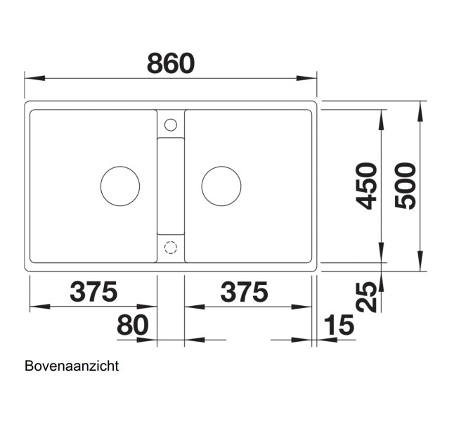Evier 2 bassins Blanco 516683 detail 1