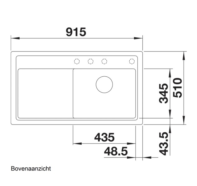 Evier 1 bassin Blanco 526046 detail 1