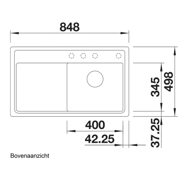 Evier 1 bassin Blanco 526040 detail 1