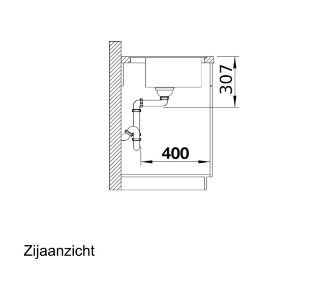 Evier 1 bassin Blanco 526043 detail 2