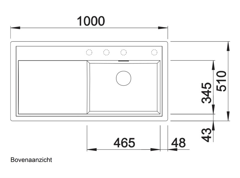 Evier 1 bassin Blanco 526059 detail 1
