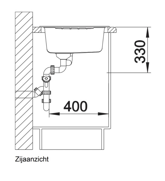 Evier 1 bassin Blanco 526030 detail 2