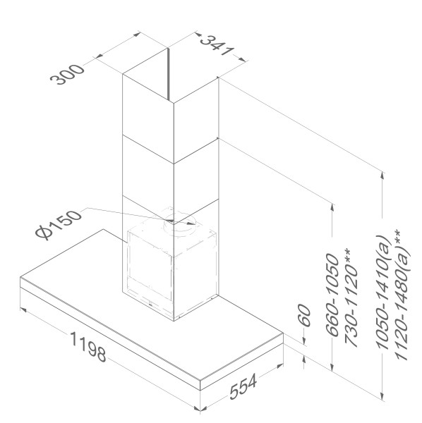 Dampkap toebehoren Novy 7602100 detail 2