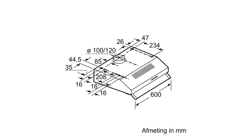 Dampkap onderbouw Siemens LU63LCC50 detail 3