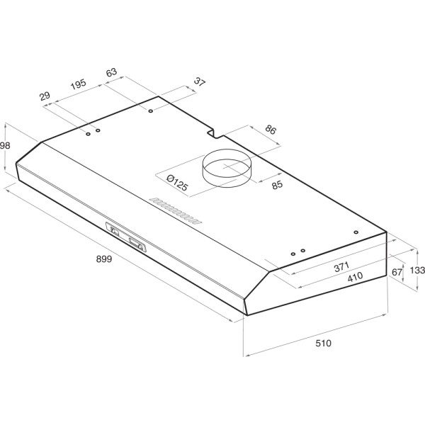 Dampkap onderbouw Whirlpool AKR9341IX detail 3