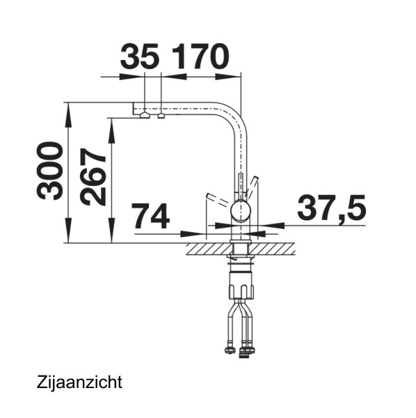 Eéngreepskraan Blanco 523128/** detail 1