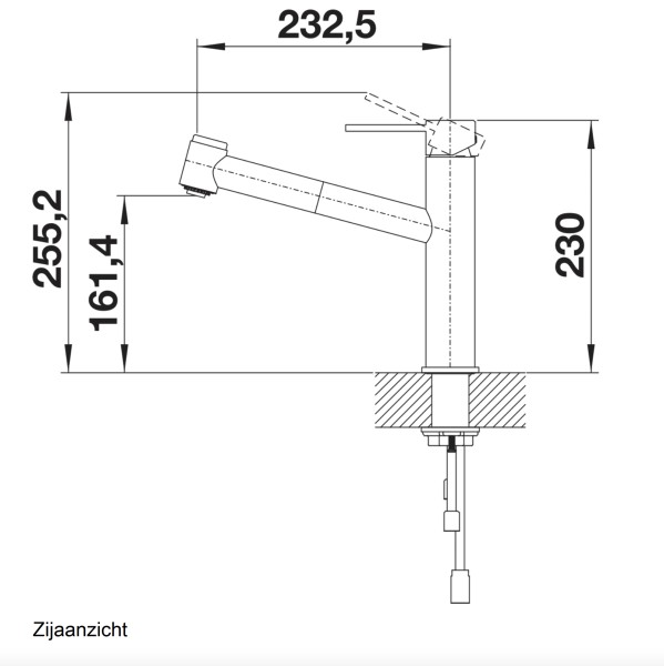 Eéngreepskraan Blanco 523119 detail 1