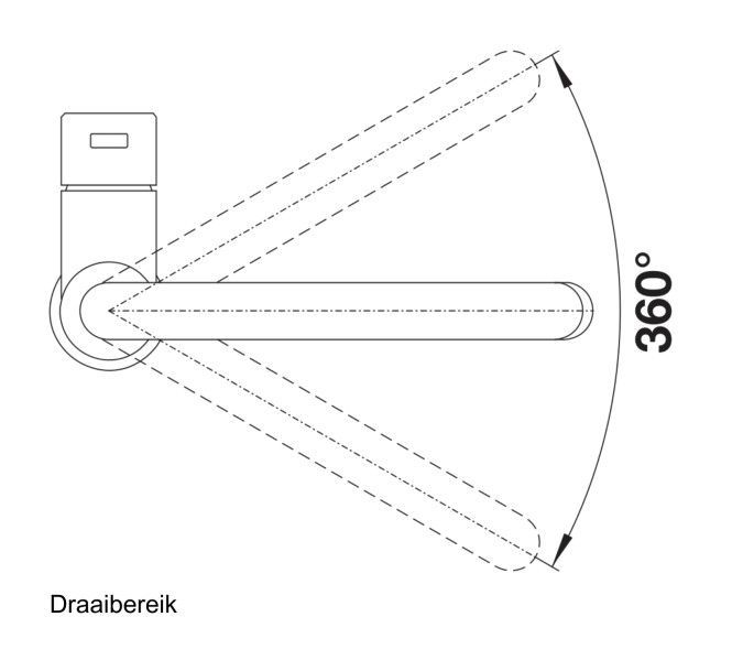 Eéngreepskraan Blanco 523120/ACTIE detail 2