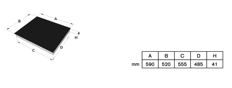 Taque de cuisson vitrocéramique Novy 1102 / Novy Vitrokeramisch detail 5