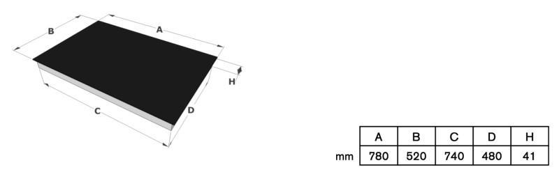 Taque de cuisson vitrocéramique Novy 1119 / Novy Vitrokeramisch detail 2