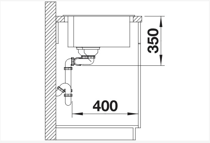 Anderhalve spoelbak Blanco 523057 detail 2