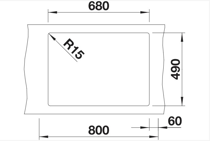 Evier 1 bassin Blanco 523043 detail 1