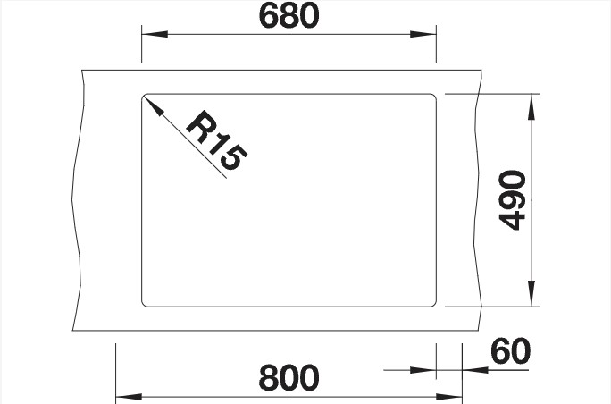 Evier 1 bassin Blanco 523044 detail 1