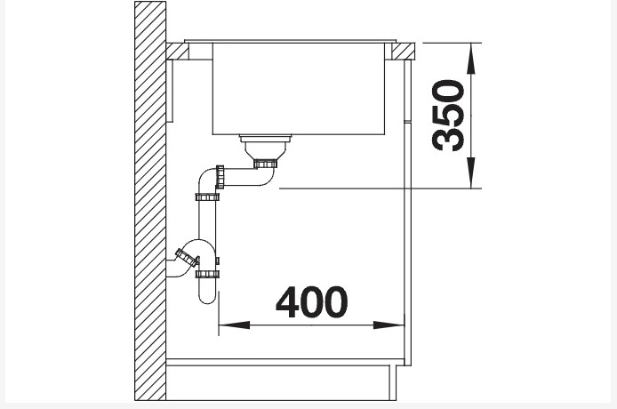 Evier 1 bassin Blanco 523044 detail 2