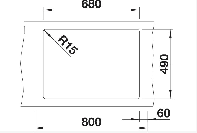 Evier 1 bassin Blanco 523047 detail 1