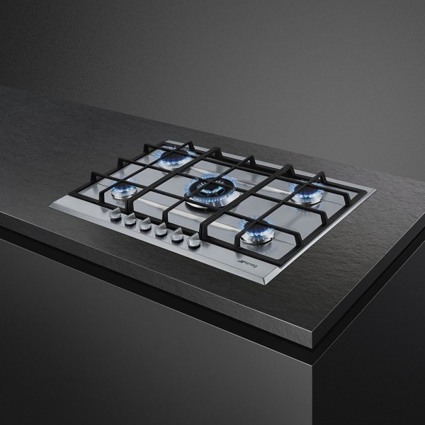 Kookplaat  gas Smeg P272XGH detail 3