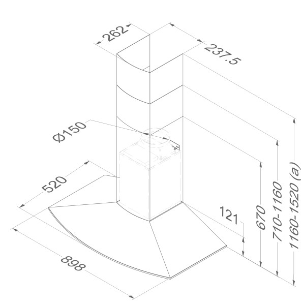 Dampkap toebehoren Novy 6052100 detail 1