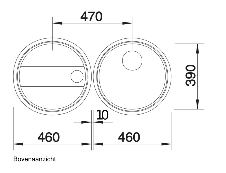 Dubbele spoelbak Blanco 513310 detail 1