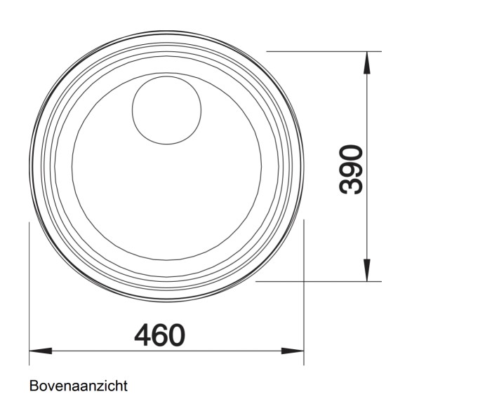 Enkele spoelbak Blanco 513306/° detail 1