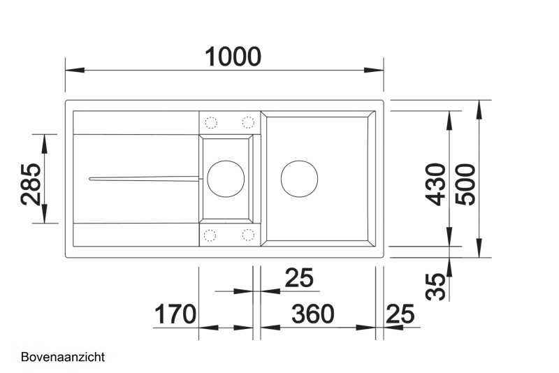Evier 1 1/2 bassin Blanco 513223 detail 1