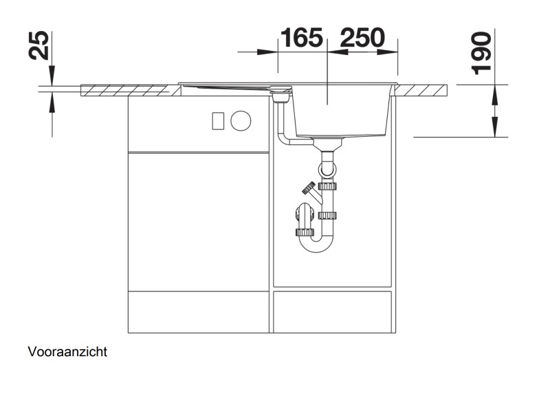 Evier 1 bassin Blanco 513194 detail 2