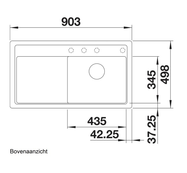 Evier 1 bassin Blanco 523873 detail 1