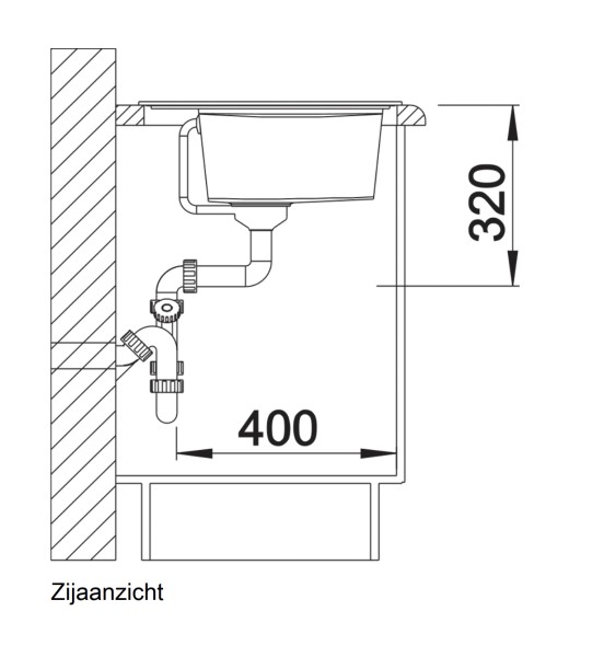 Evier 1 bassin Blanco 523971 detail 2