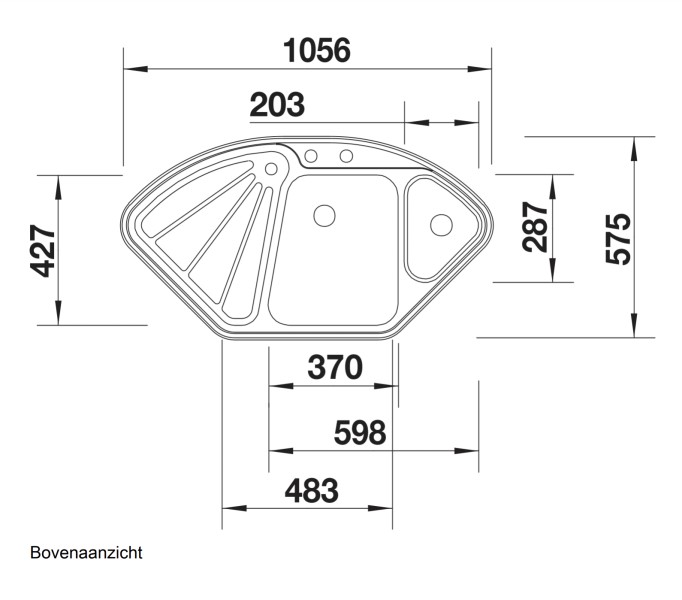 Evier d'angle Blanco 523667 detail 1