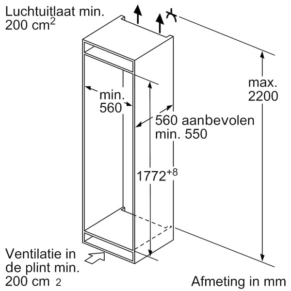 Combiné réfrigérateur/congélateur intégrable Siemens KI86SAFE0 detail 3