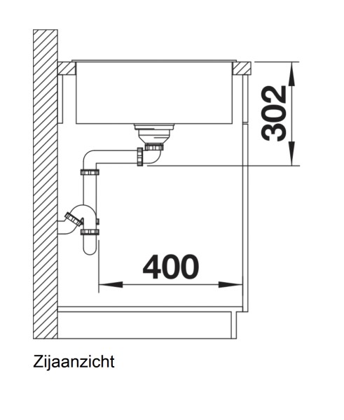Enkele spoelbak Blanco 523519 detail 3