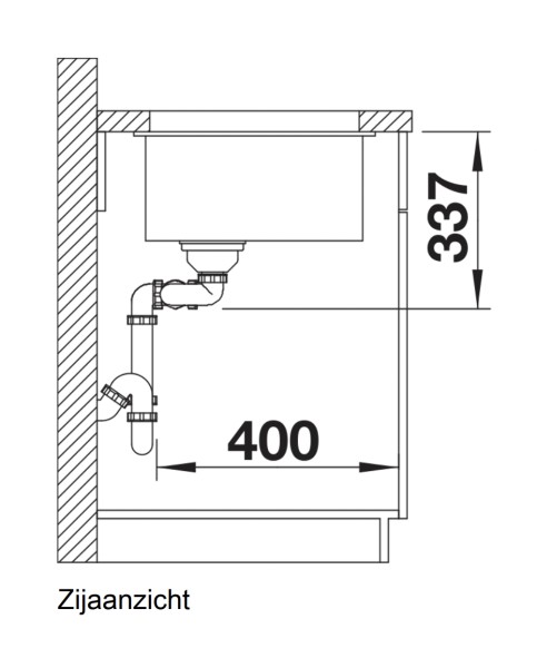 Anderhalve spoelbak Blanco 523584 detail 2