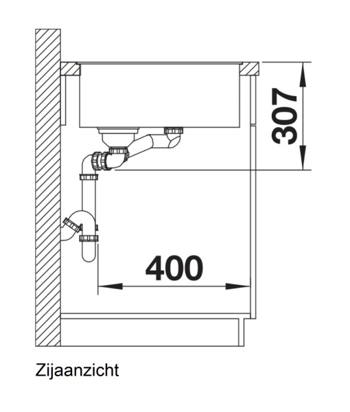 Anderhalve spoelbak Blanco 523492 detail 3