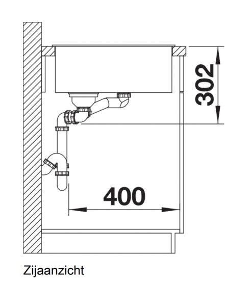 Anderhalve spoelbak Blanco 523471 detail 3