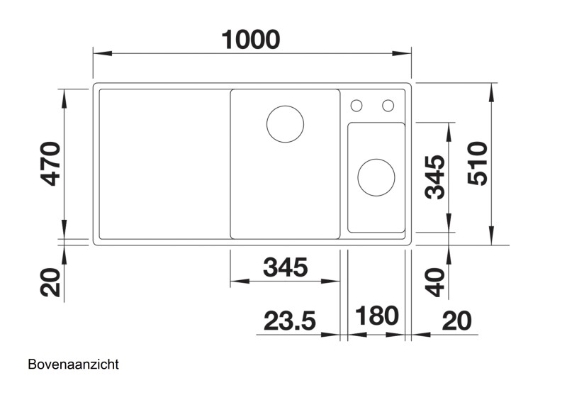 Evier 1 1/2 bassin Blanco 523482 detail 2