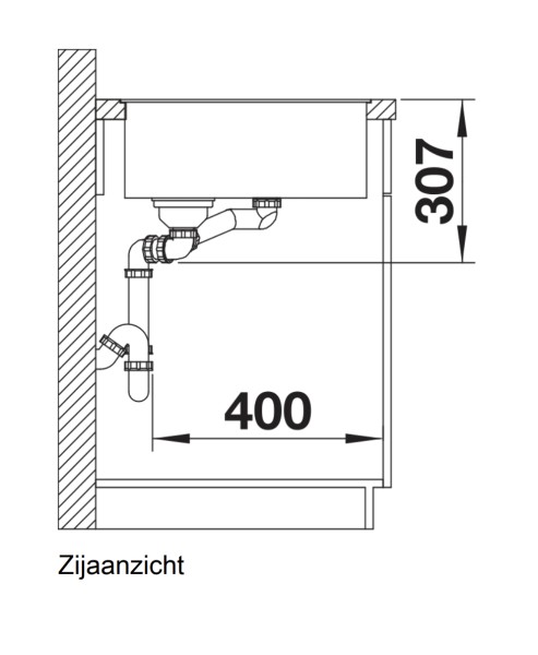 Anderhalve spoelbak Blanco 523484 detail 3