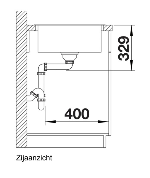 Enkele spoelbak Blanco 523326/** detail 2