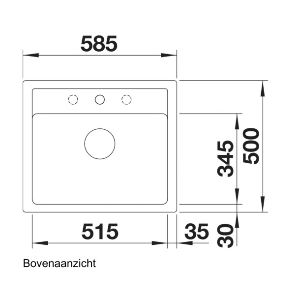Enkele spoelbak Blanco 523332/** detail 1