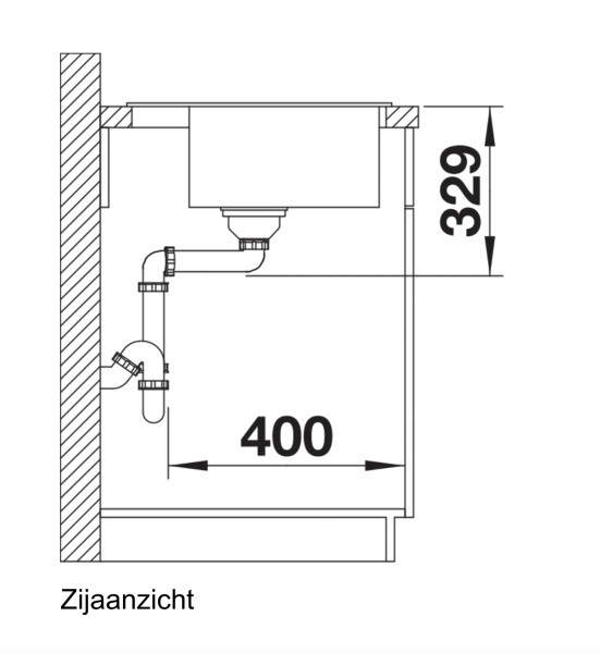 Enkele spoelbak Blanco 523332/** detail 2