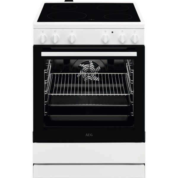 Cuisinière vitroceramique AEG CCB6200ABW/ wit vooraanzicht